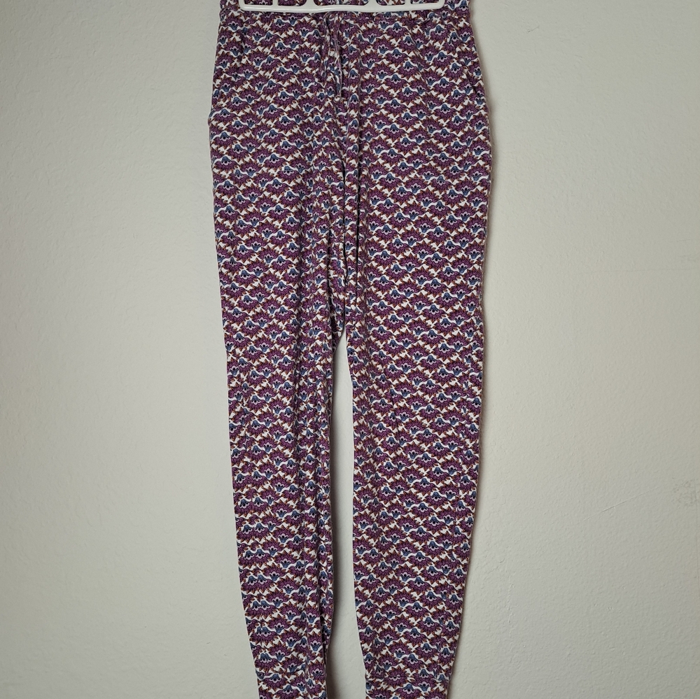 Vera Bradley Pajama Pants Floral Flower Jogger Bottoms Size S Pockets Drawstring